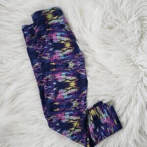 Onzie Charley Cropped Leggings Purple Splatter XS